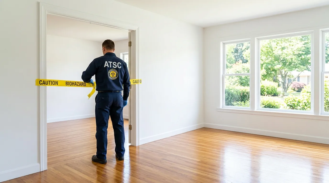 Certified biohazard cleanup crew performing Crime Scene Cleanup in Jackson